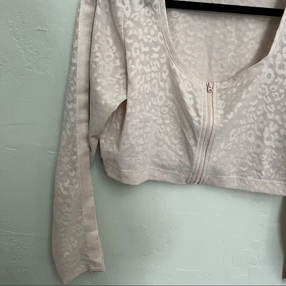Victoria's Secret Leopard Long Sleeve Crop Top